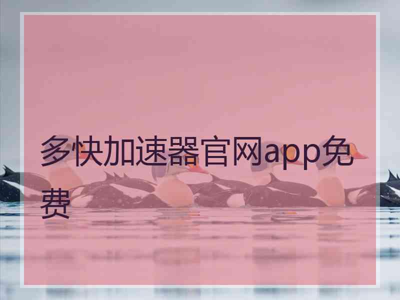 多快加速器官网app免费